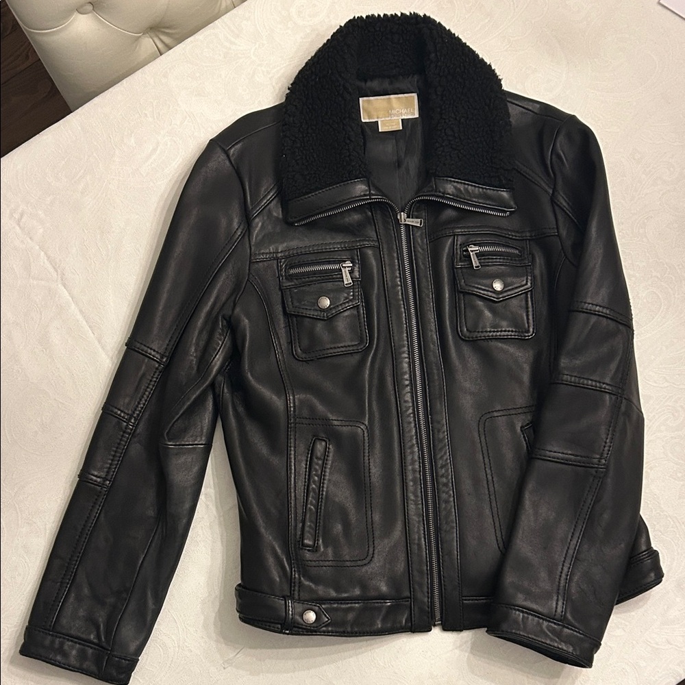 MICHAEL Michael Kors Black Bomber Jacket
